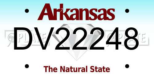 DV22248 Arkansas License Plate