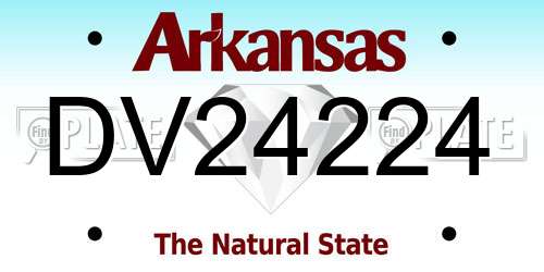 DV24224 Arkansas License Plate