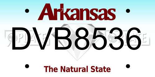 DVB8536 Arkansas License Plate