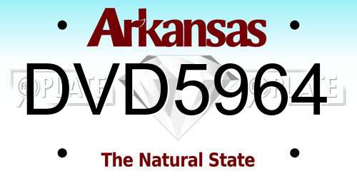 DVD5964 Arkansas License Plate