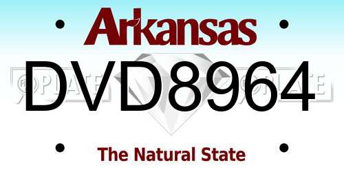 DVD8964 Arkansas License Plate