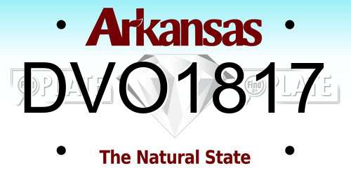 DVO1817 Arkansas License Plate