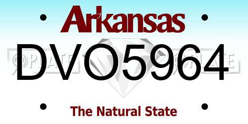 DVO5964 Arkansas License Plate