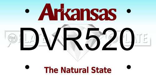 DVR520 Arkansas License Plate