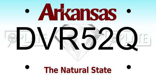 DVR52Q Arkansas License Plate