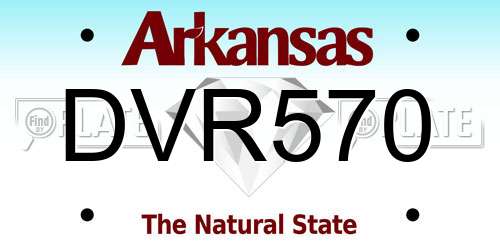 DVR570 Arkansas License Plate