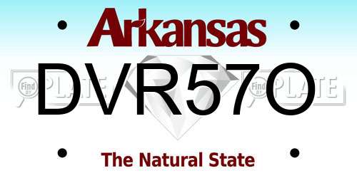 DVR57O Arkansas License Plate