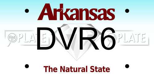 DVR6 Arkansas License Plate