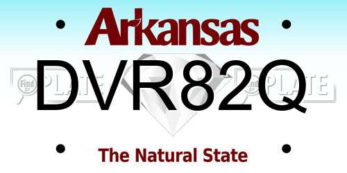 DVR82Q Arkansas License Plate