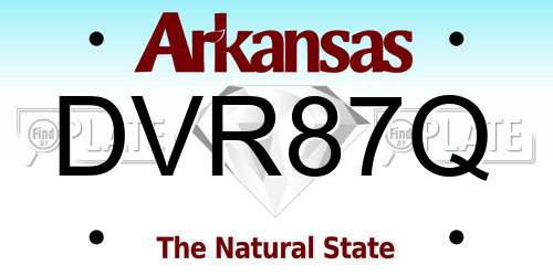 DVR87Q Arkansas License Plate