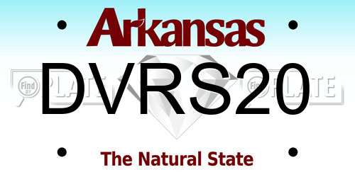 DVRS20 Arkansas License Plate