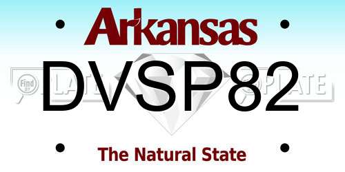 DVSP82 Arkansas License Plate
