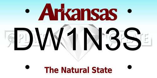DW1N3S Arkansas License Plate