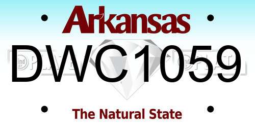 DWC1059 Arkansas License Plate