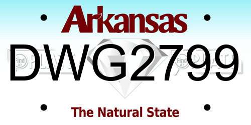 DWG2799 Arkansas License Plate
