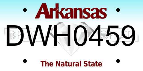 DWH0459 Arkansas License Plate