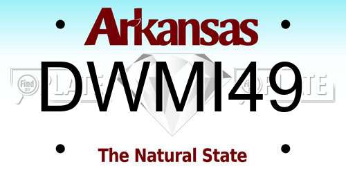 DWMI49 Arkansas License Plate