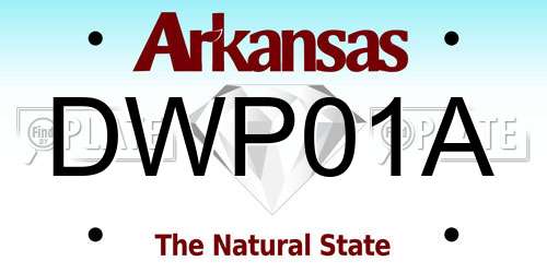 DWP01A Arkansas License Plate