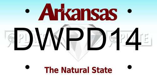 DWPD14 Arkansas License Plate