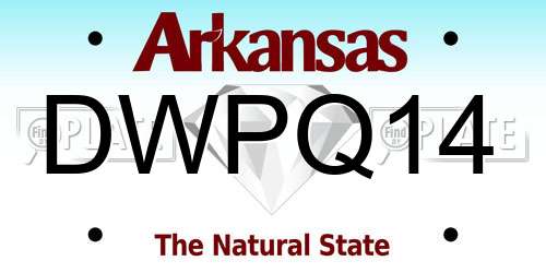DWPQ14 Arkansas License Plate