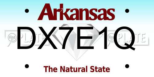 DX7E1Q Arkansas License Plate