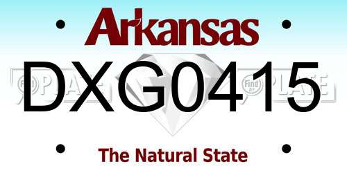 DXG0415 Arkansas License Plate