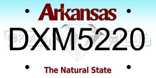 DXM5220 Arkansas License Plate