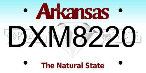 DXM8220 Arkansas License Plate