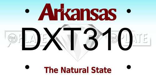 DXT310 Arkansas License Plate