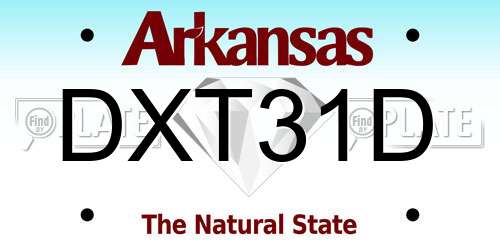 DXT31D Arkansas License Plate