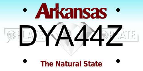 DYA44Z Arkansas License Plate