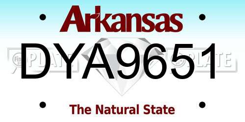 DYA9651 Arkansas License Plate