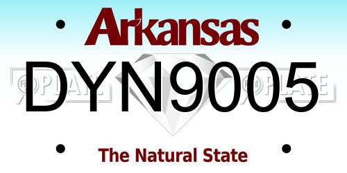 DYN9005 Arkansas License Plate