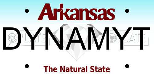 DYNAMYT Arkansas License Plate