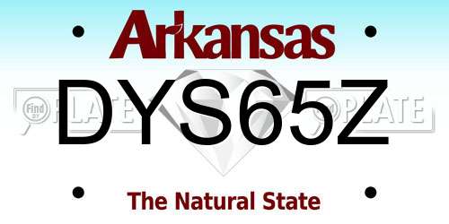 DYS65Z Arkansas License Plate