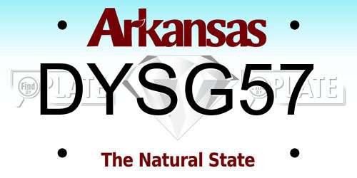 DYSG57 Arkansas License Plate