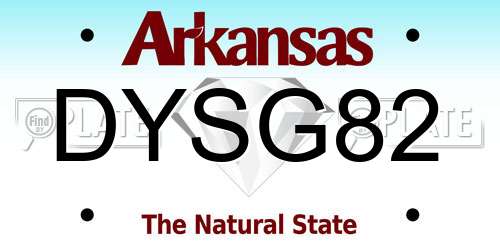 DYSG82 Arkansas License Plate