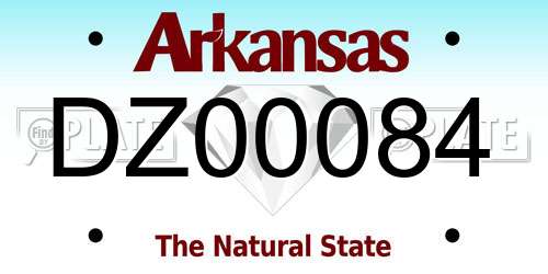 DZ00084 Arkansas License Plate