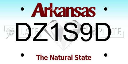 DZ1S9D Arkansas License Plate