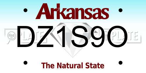 DZ1S9O Arkansas License Plate