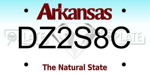 DZ2S8C Arkansas License Plate