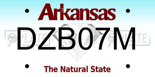DZB07M Arkansas License Plate