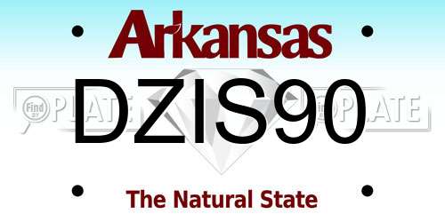 DZIS90 Arkansas License Plate