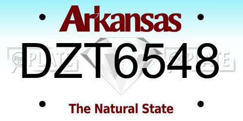 DZT6548 Arkansas License Plate