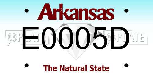 E0005D Arkansas License Plate