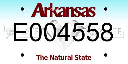 E004558 Arkansas License Plate