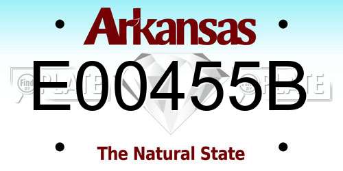 E00455B Arkansas License Plate