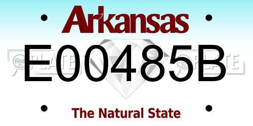 E00485B Arkansas License Plate
