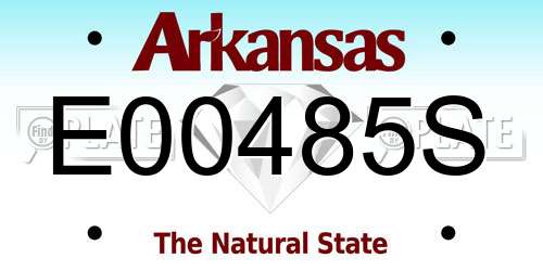 E00485S Arkansas License Plate