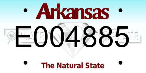 E004885 Arkansas License Plate